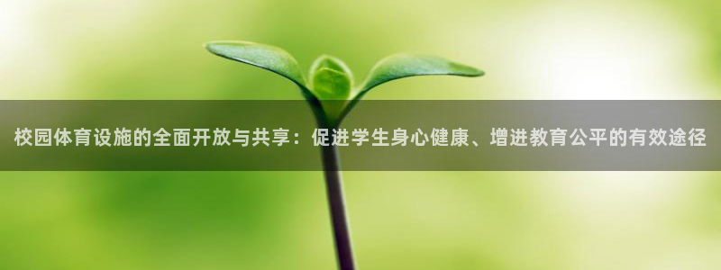 意昂4集团简介：校园体育设施的全面开放与共享：促进学