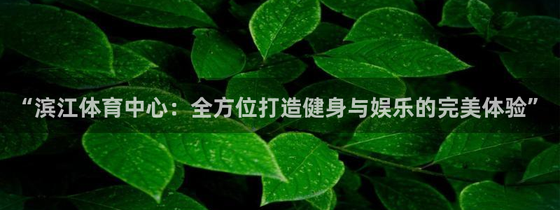 意昂体育4娱乐：“滨江体育中心：全方位打造健身与娱乐